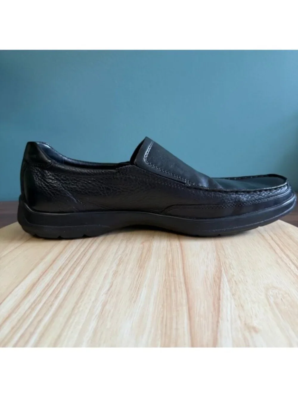Bostonian Jolliet Mens Black Leather Loafers Size 13 M Duralite